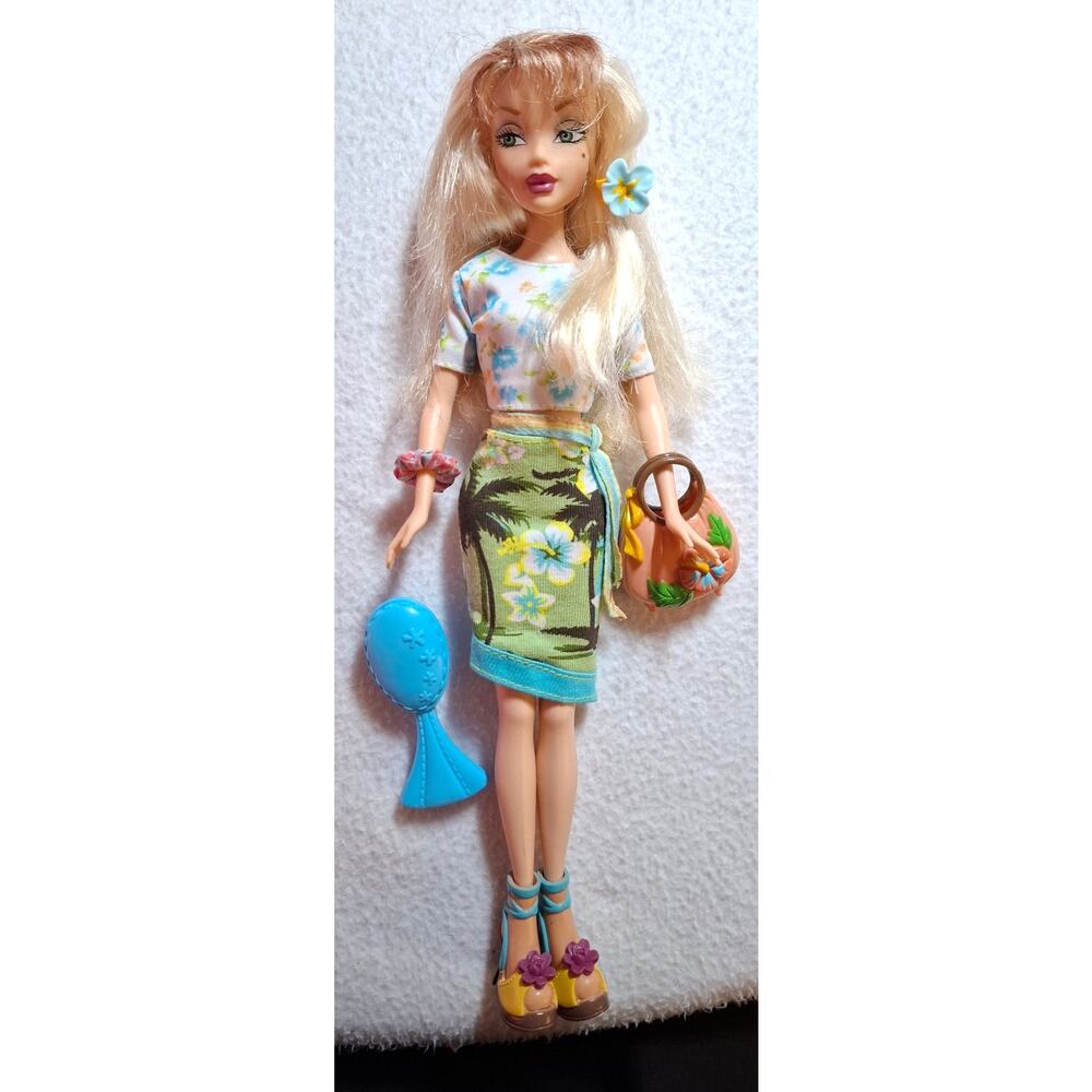 Mattel My Scene Delancey Jammin in Jamaica Outfit Doll Vtg Y2K Blonde Streaks